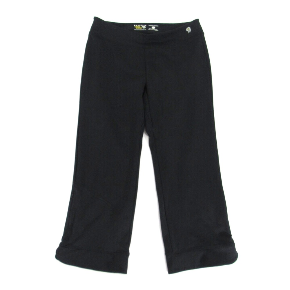 Mountain Hardwear Capri Pants Women's Small‎ Black Casual Wide Leg Stash Pocket